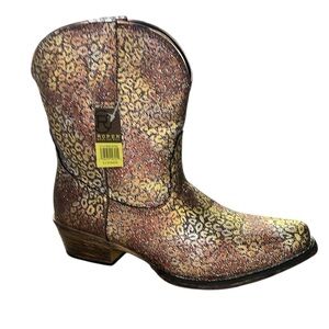 Roper Multicolor Glitter Leopard Cowboy Boots